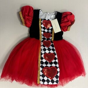 Red and Black Theater Tutu Costume with Harlequin Design